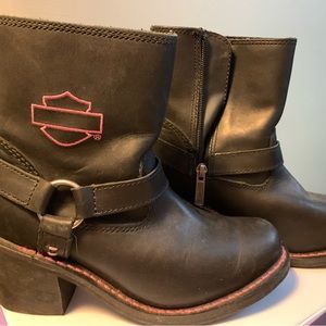 Women's Leather Harley Boots